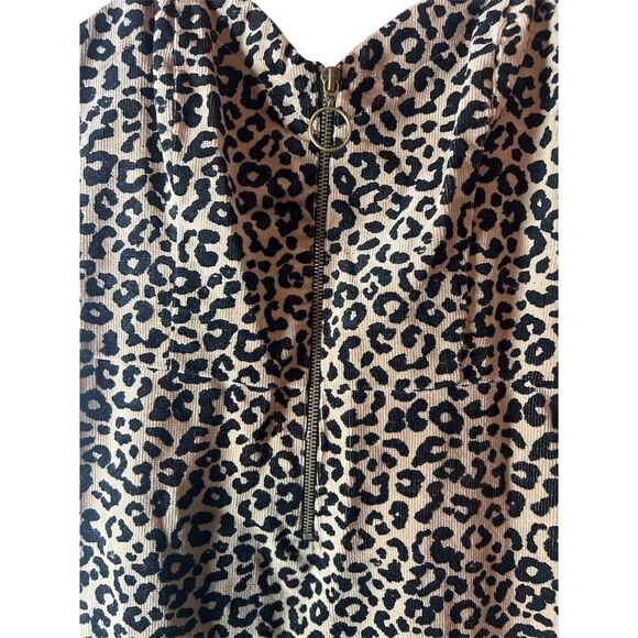 Wild Fable Women's XS Leopard Print Mini Dress Corduroy Casual Y2K Mob Wife - Picture 3 of 8